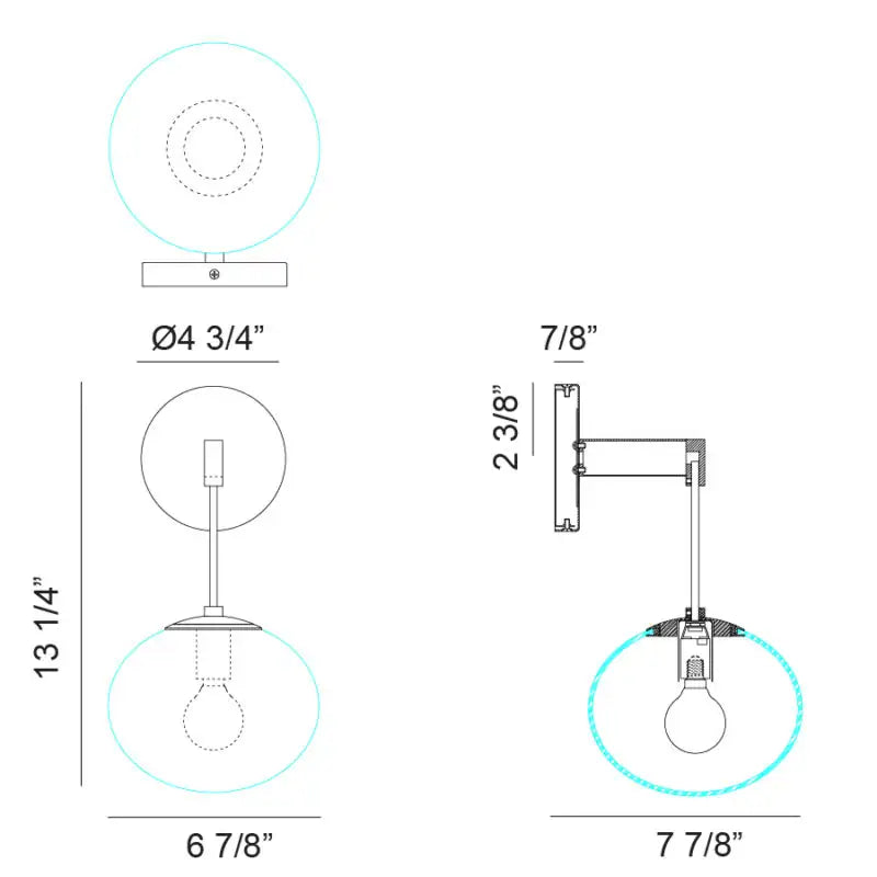 MATTEO, BULBUS WALL SCONCE, WALL SCONCES
