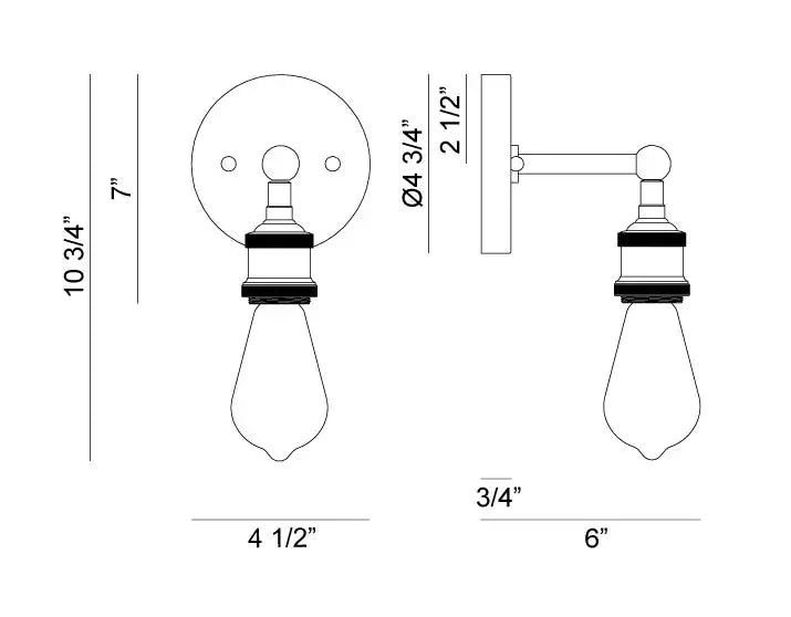 MATTEO, BULSTRODE'S WORKSHOP WALL SCONCE, WALL SCONCES