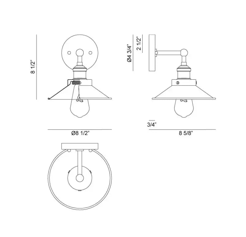 MATTEO, BULSTRODE'S WORKSHOP WALL SCONCE, WALL SCONCES