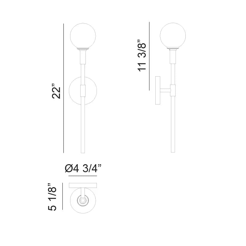 MATTEO, CANDLESTIX WALL SCONCE, WALL SCONCES