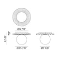MATTEO, MODERN RUFF WALL SCONCE/CEILING MOUNT, WALL SCONCES