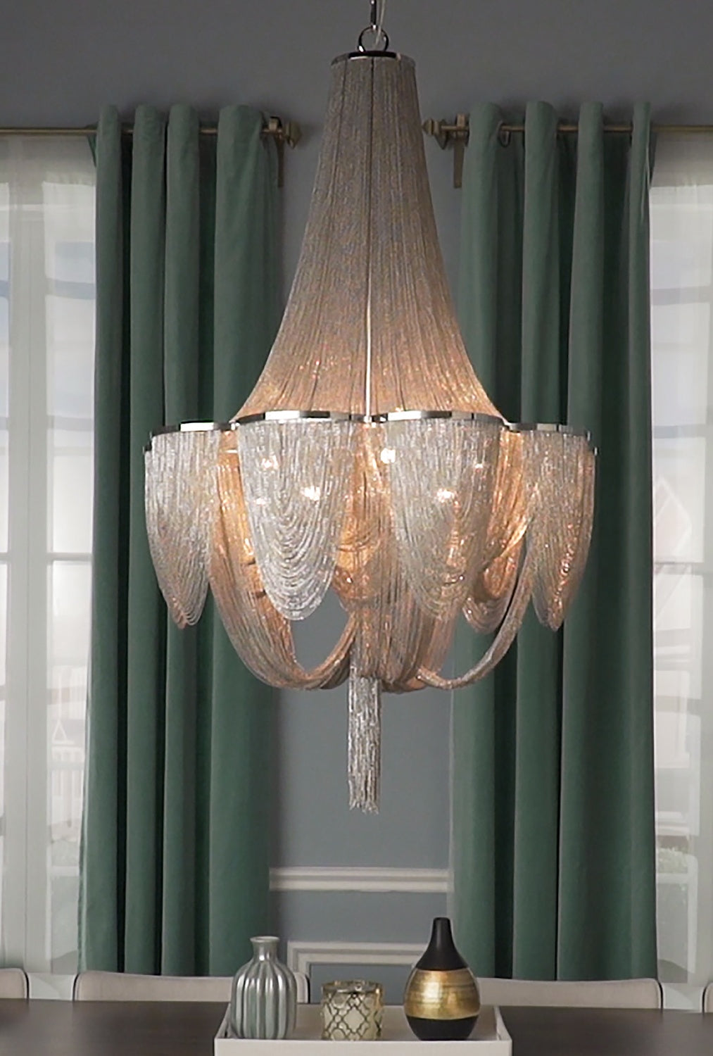 MAXIM, CHANTILLY-SINGLE-TIER CHANDELIER, PENDANT LIGHT