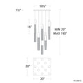 MODERN FORMS, CINEMA PENDANT LIGHTING, PENDANT LIGHT
