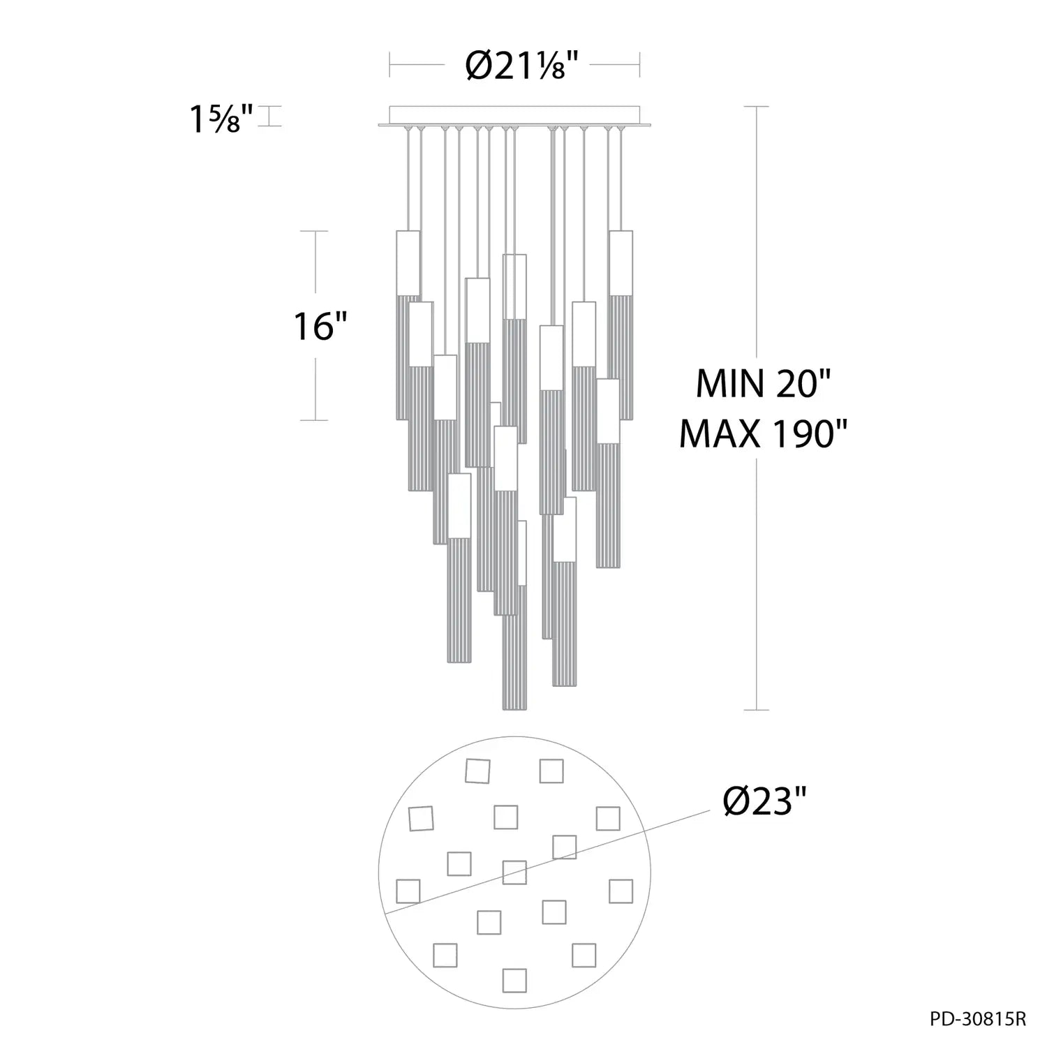 MODERN FORMS, CINEMA PENDANT LIGHTING, PENDANT LIGHT