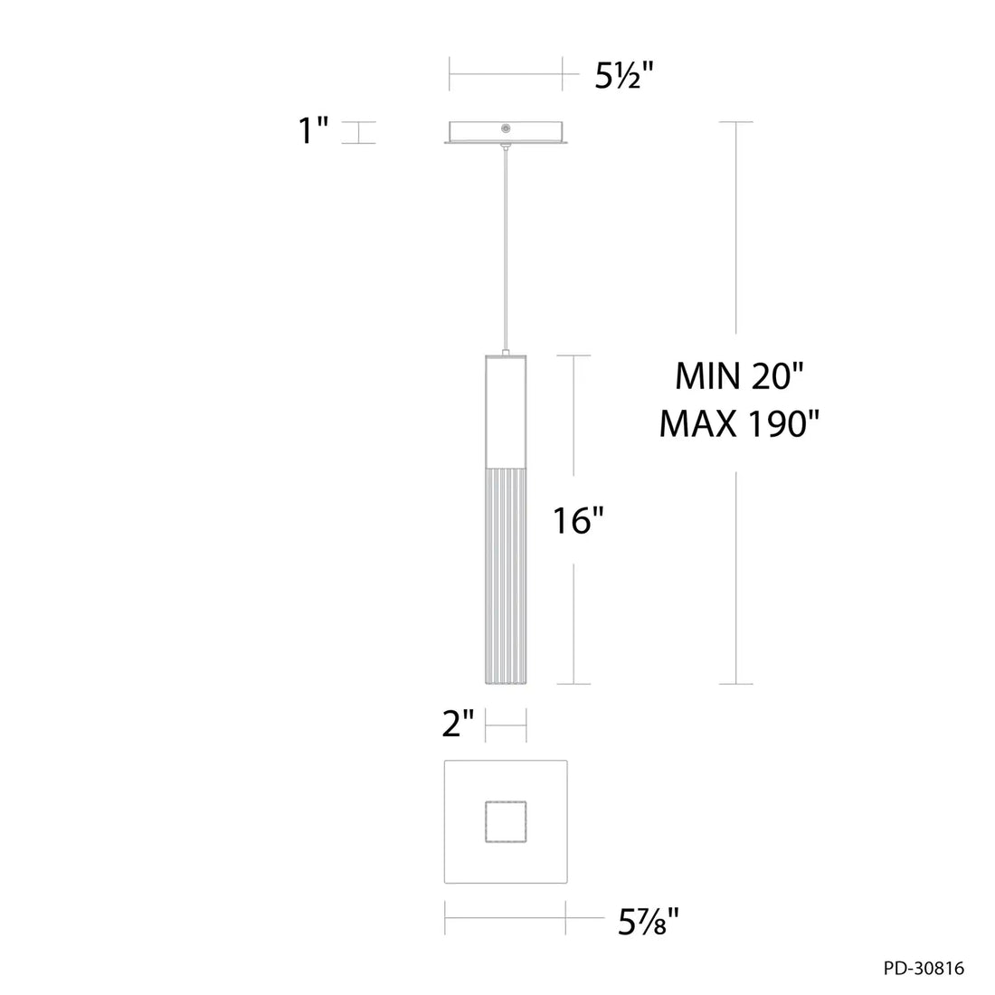 MODERN FORMS, CINEMA PENDANT LIGHTING, PENDANT LIGHT