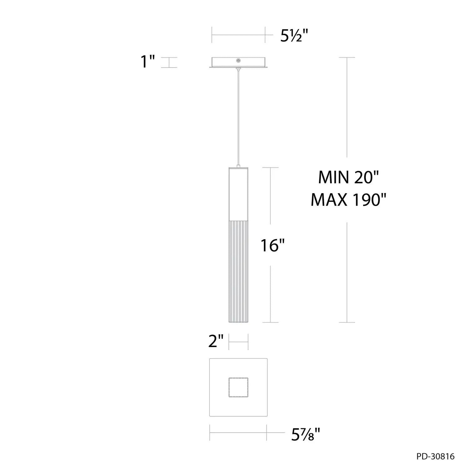 MODERN FORMS, CINEMA PENDANT LIGHTING, PENDANT LIGHT
