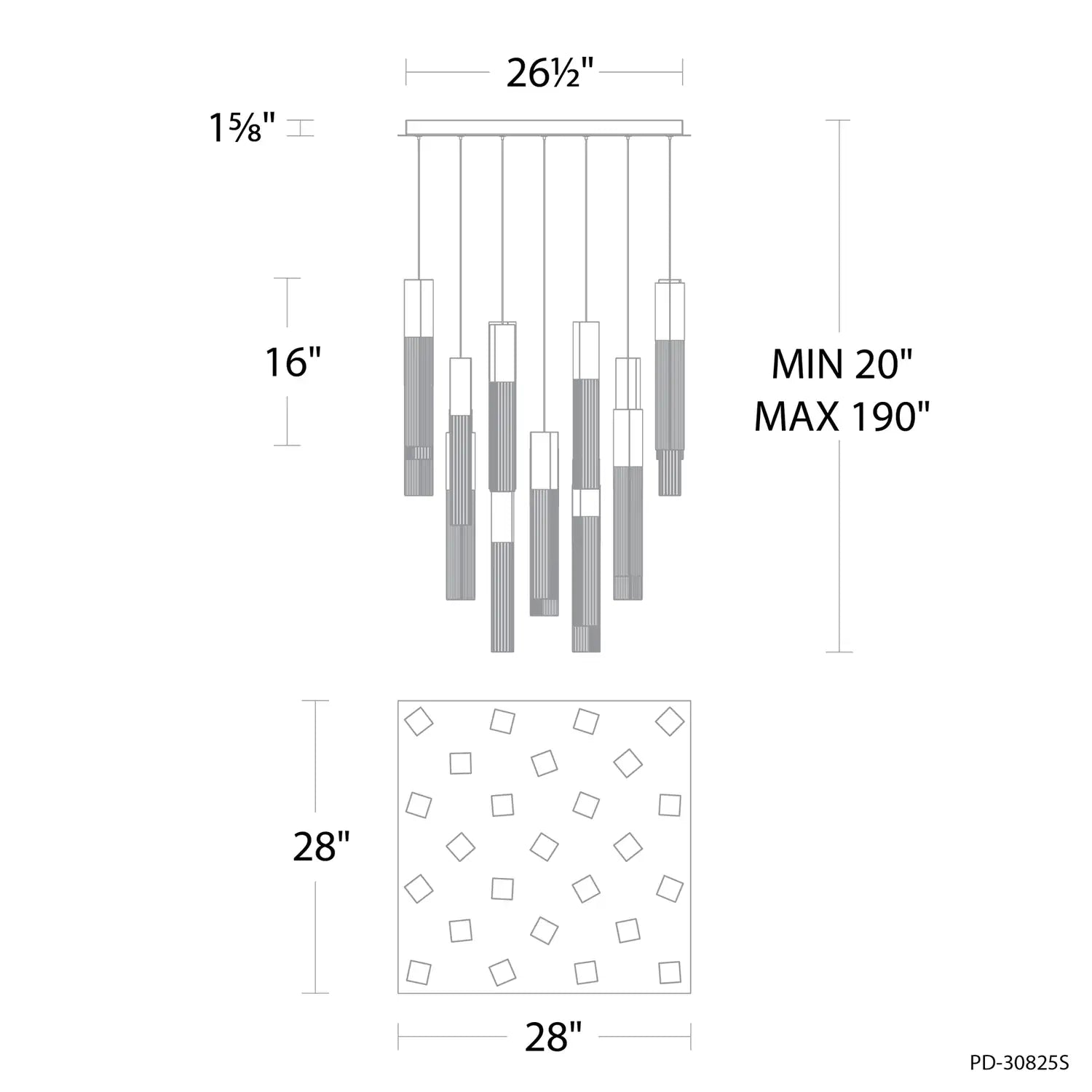MODERN FORMS, CINEMA PENDANT LIGHTING, PENDANT LIGHT