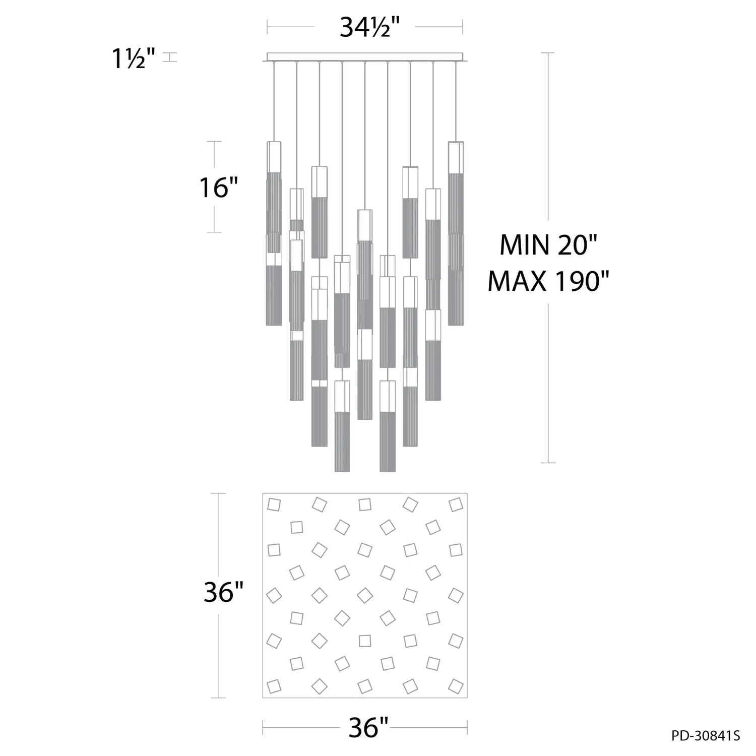 MODERN FORMS, CINEMA PENDANT LIGHTING, PENDANT LIGHT