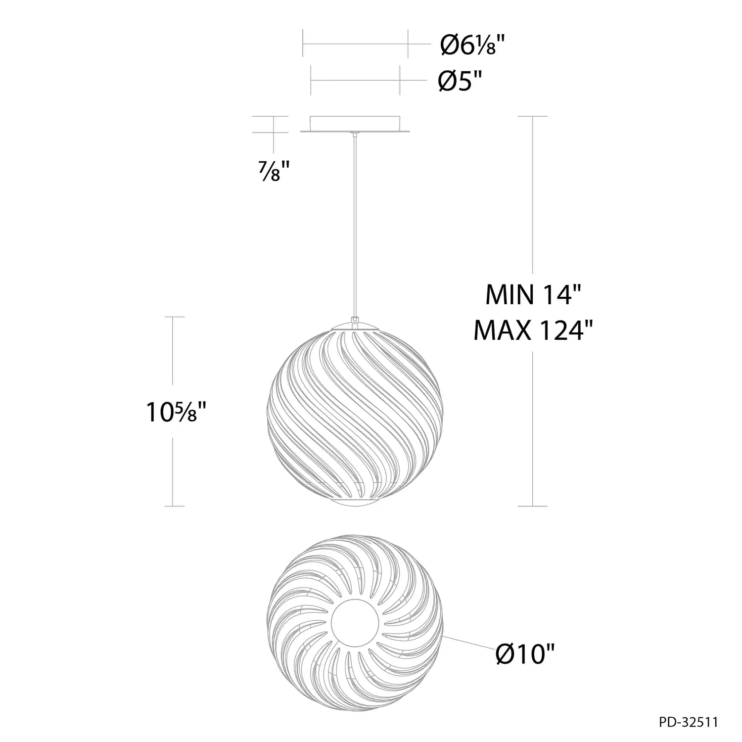 MODERN FORMS, SWIRLY PENDANT LIGHTING, PENDANT LIGHT
