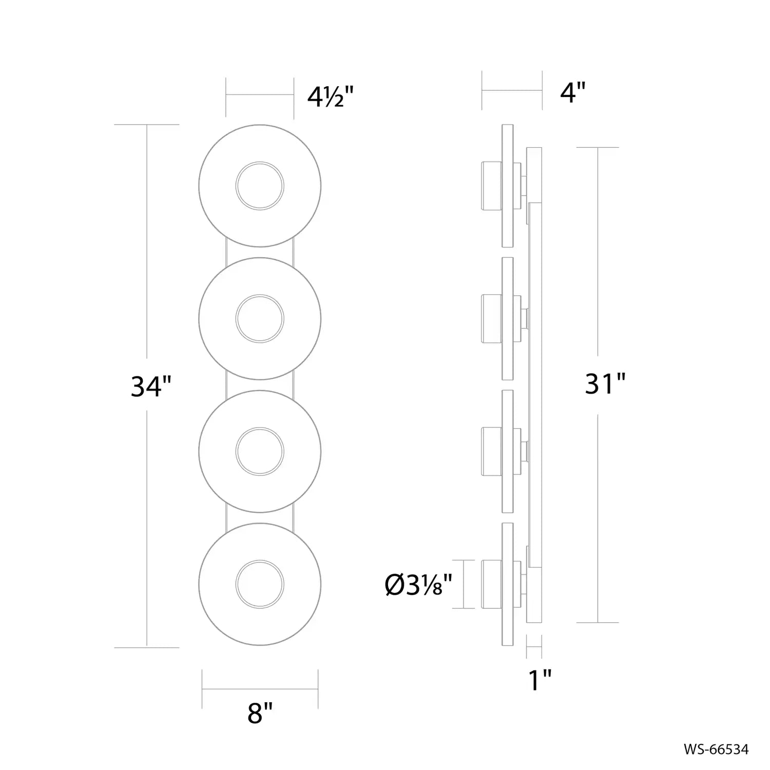 MODERN FORMS, FRESCO BATH & VANITY LIGHT, VANITY LIGHT