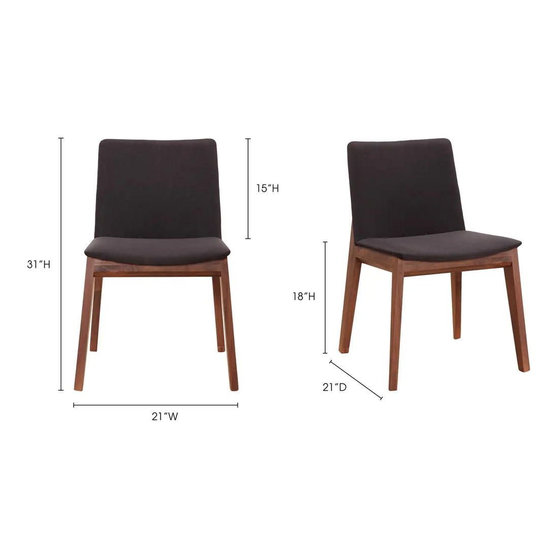 MOES, DECO DINING CHAIRS - SET OF TWO, DINING CHAIRS