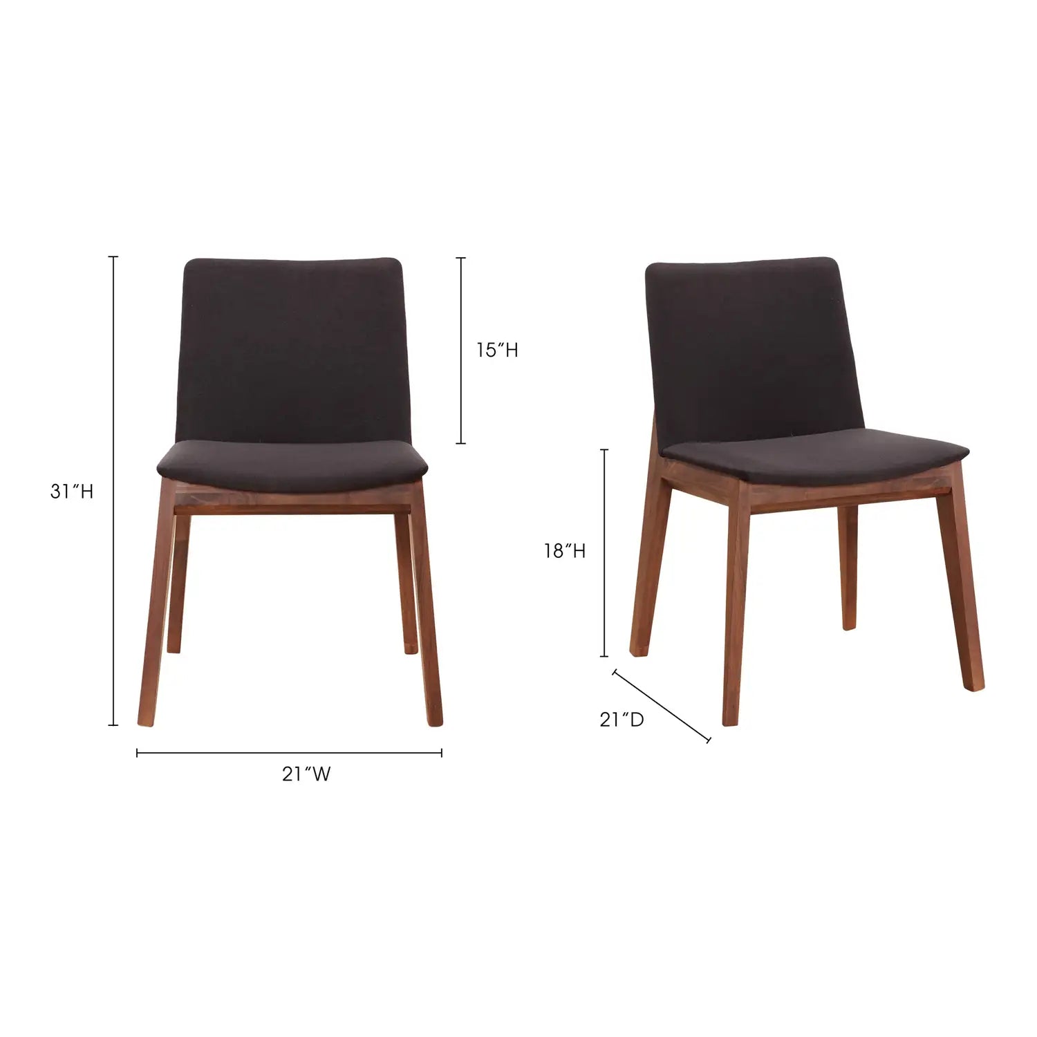 MOES, DECO DINING CHAIRS - SET OF TWO, DINING CHAIRS