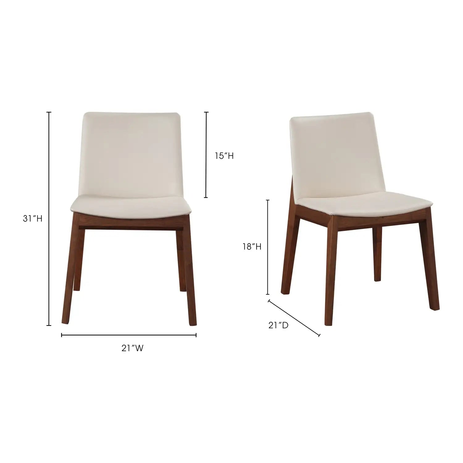 MOES, DECO DINING CHAIRS - SET OF TWO, DINING CHAIRS