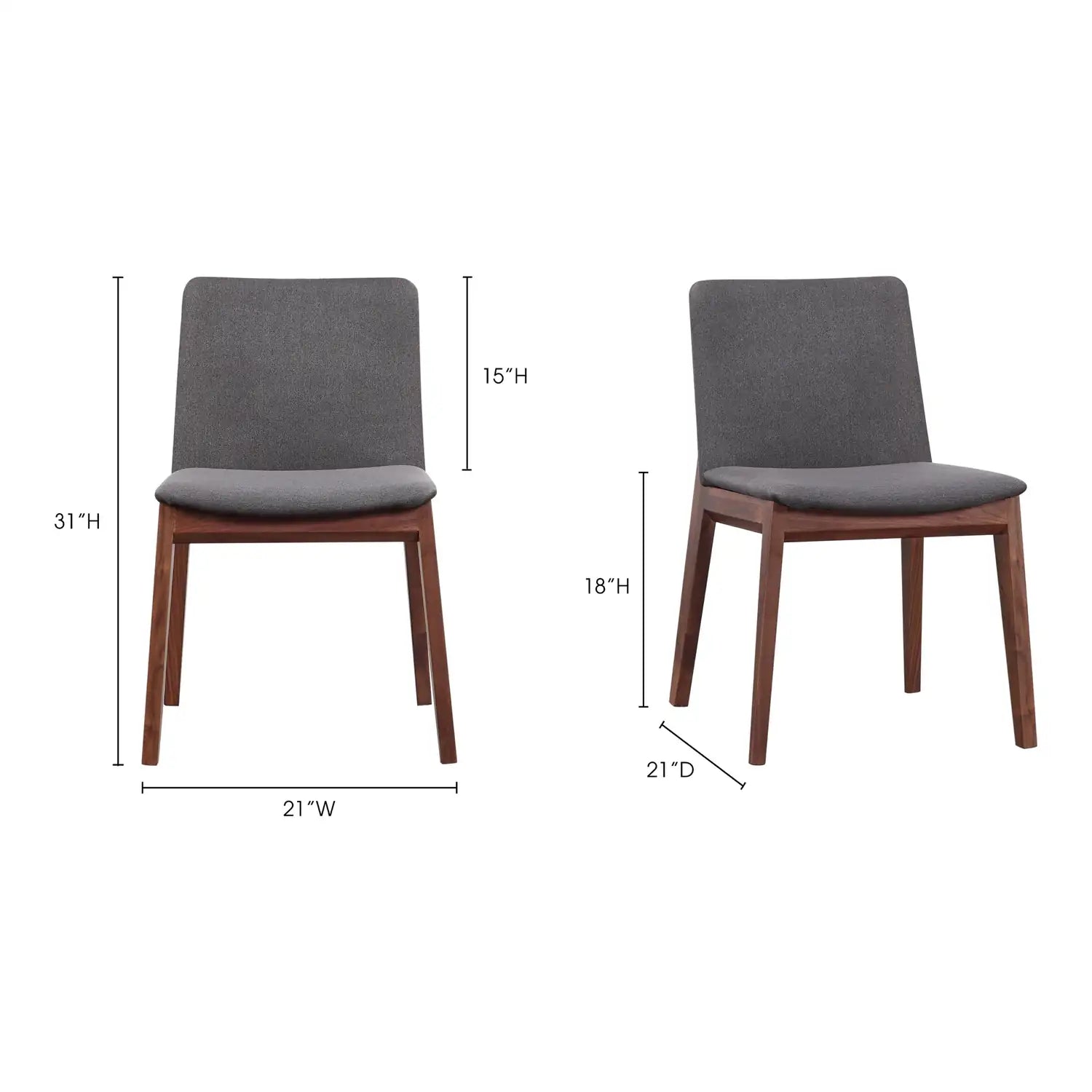 MOES, DECO DINING CHAIRS - SET OF TWO, DINING CHAIRS