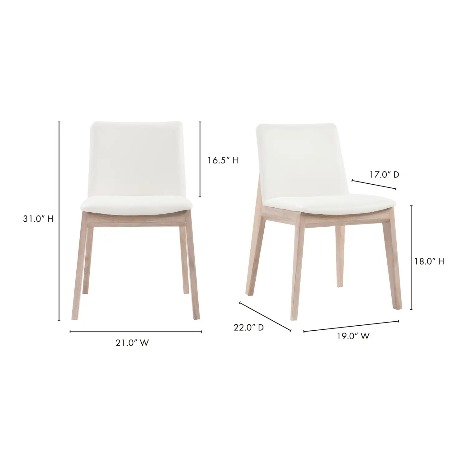 MOES, DECO DINING CHAIRS - SET OF TWO, DINING CHAIRS