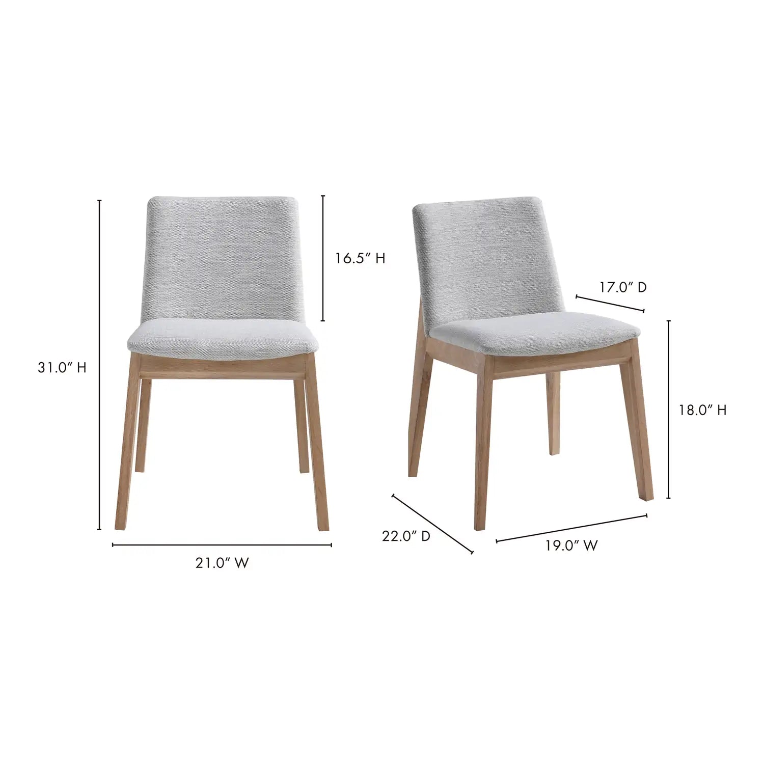 MOES, DECO DINING CHAIRS - SET OF TWO, DINING CHAIRS