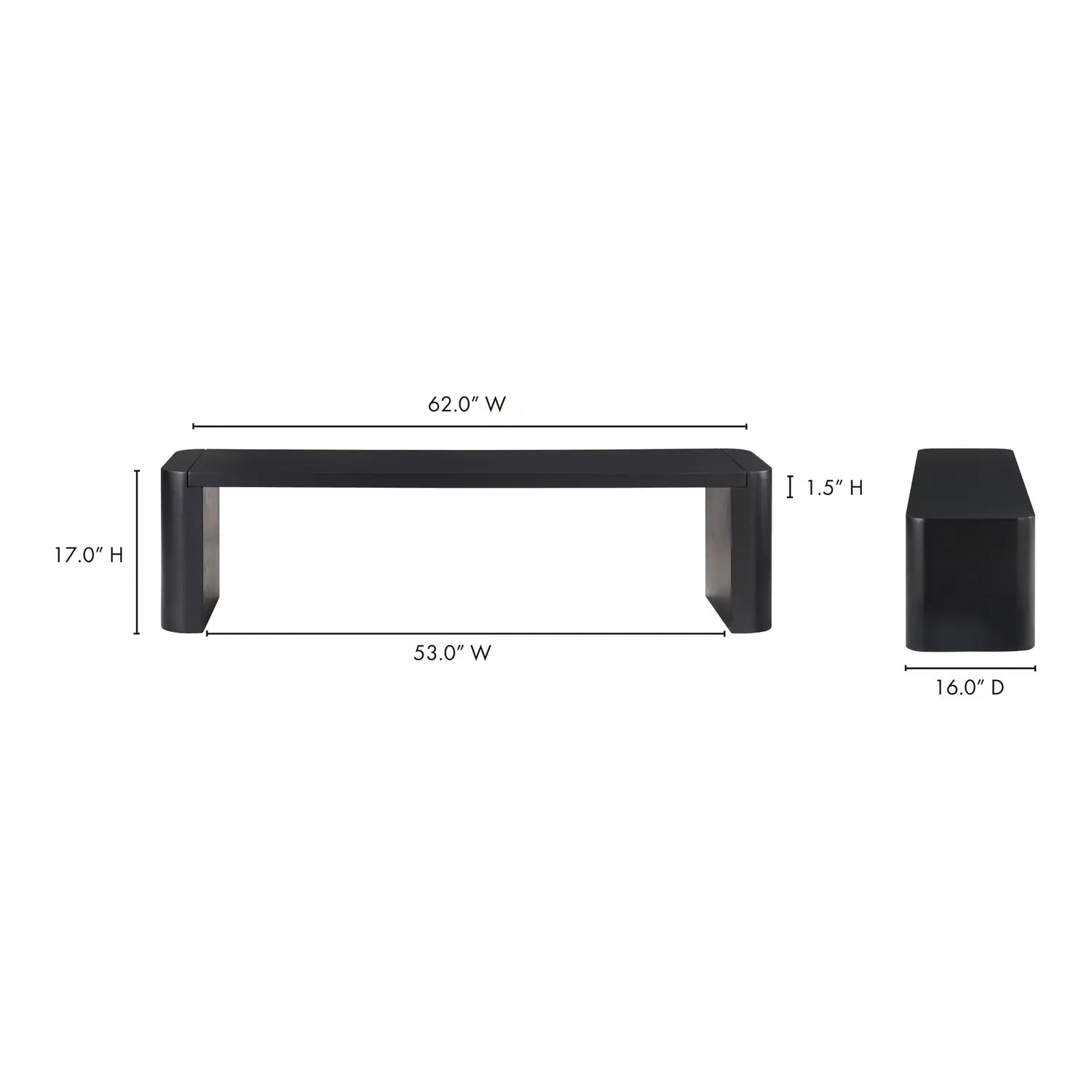 MOES POST DINING BENCHES - Benches, Ottoman, Stools