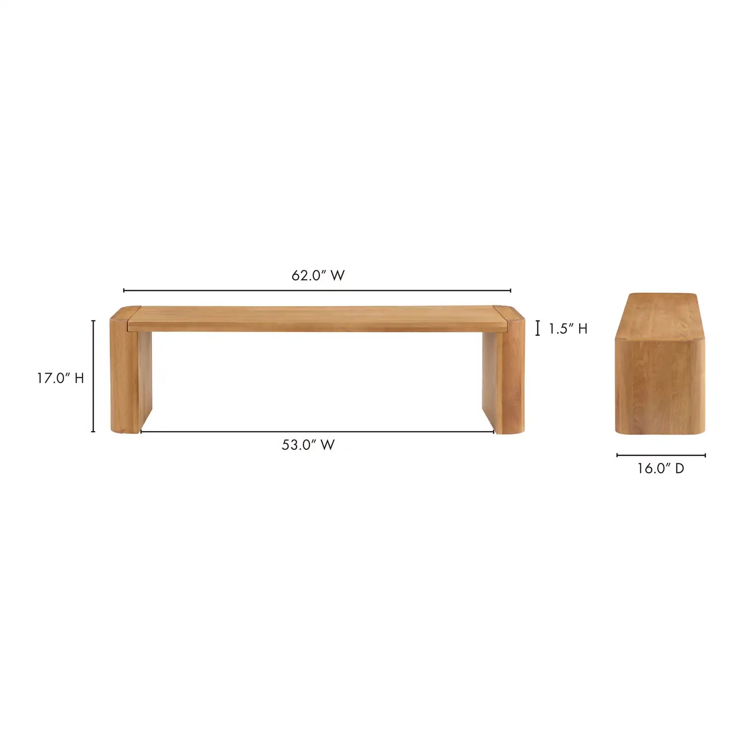 MOES POST DINING BENCHES - Benches, Ottoman, Stools