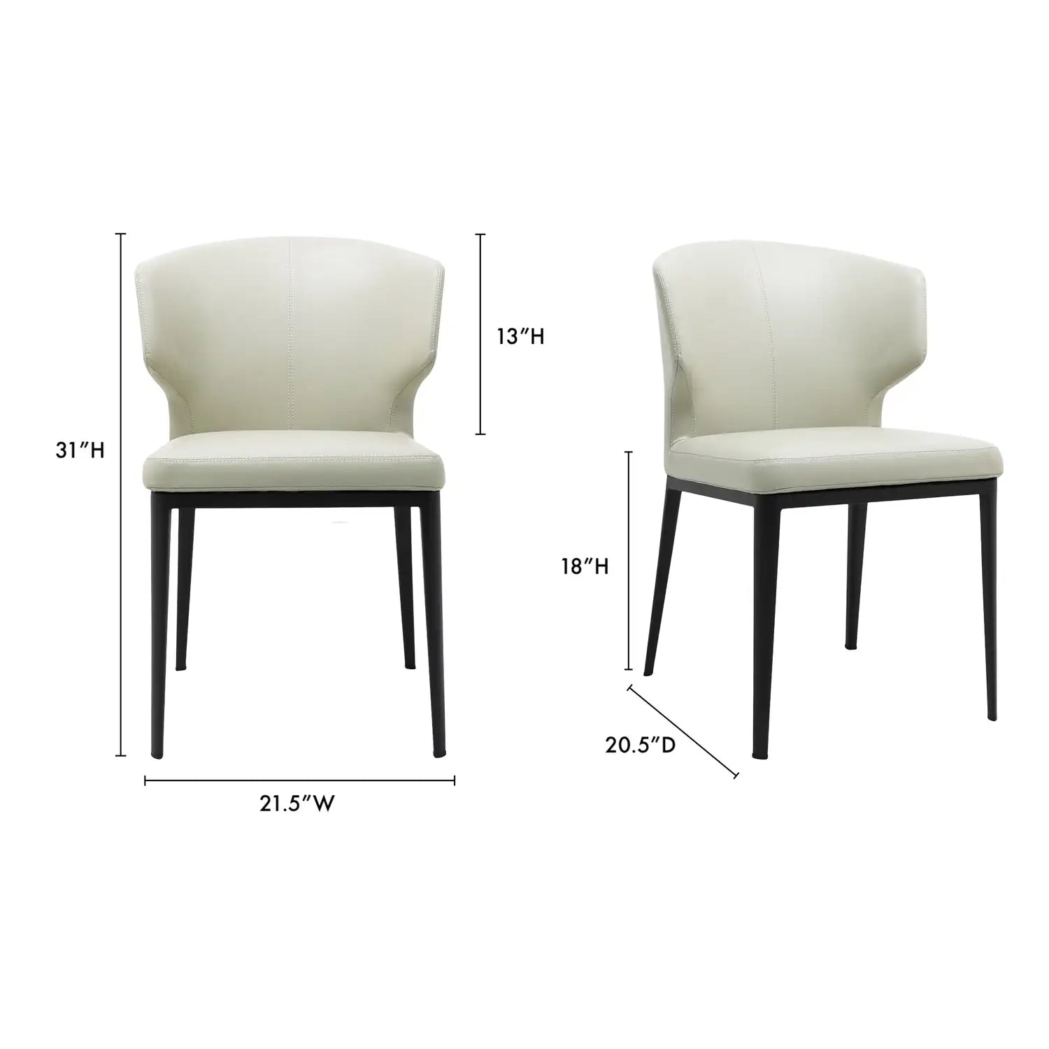 MOES, DELANEY DINING CHAIRS - SET OF TWO, DINING CHAIRS