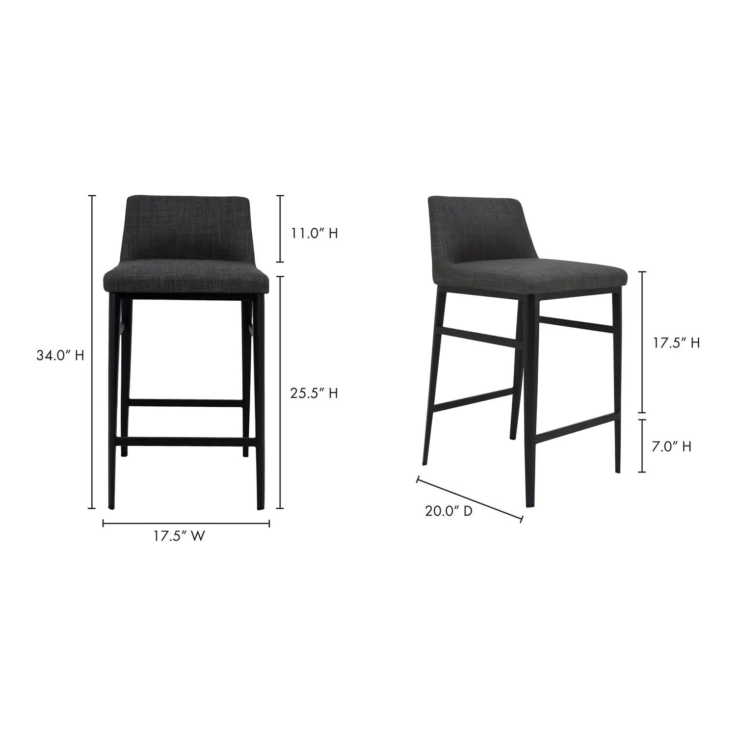 MOES, BARON COUNTER STOOLS, BAR STOOLS