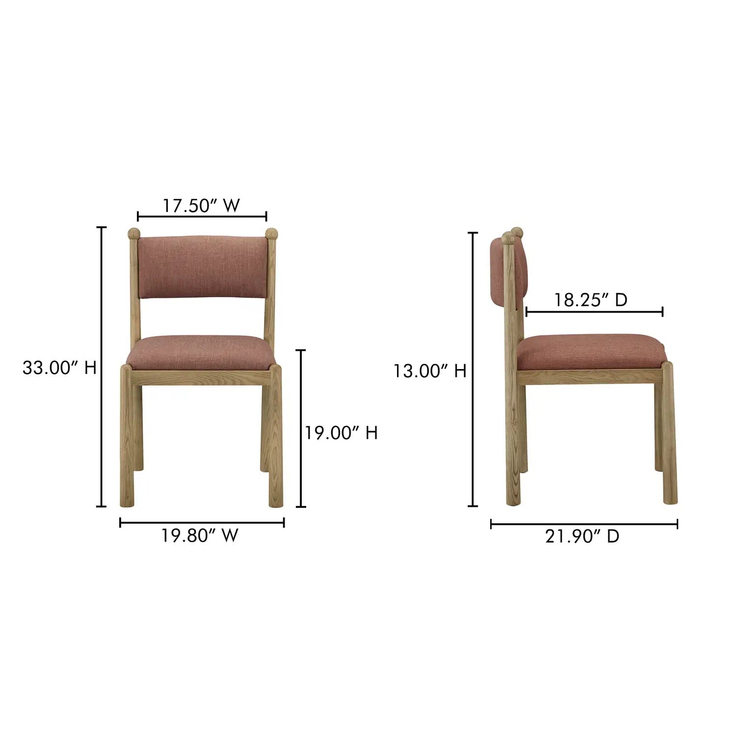 MOES, VILLETTA DINING CHAIRS - SET OF TWO, DINING CHAIRS