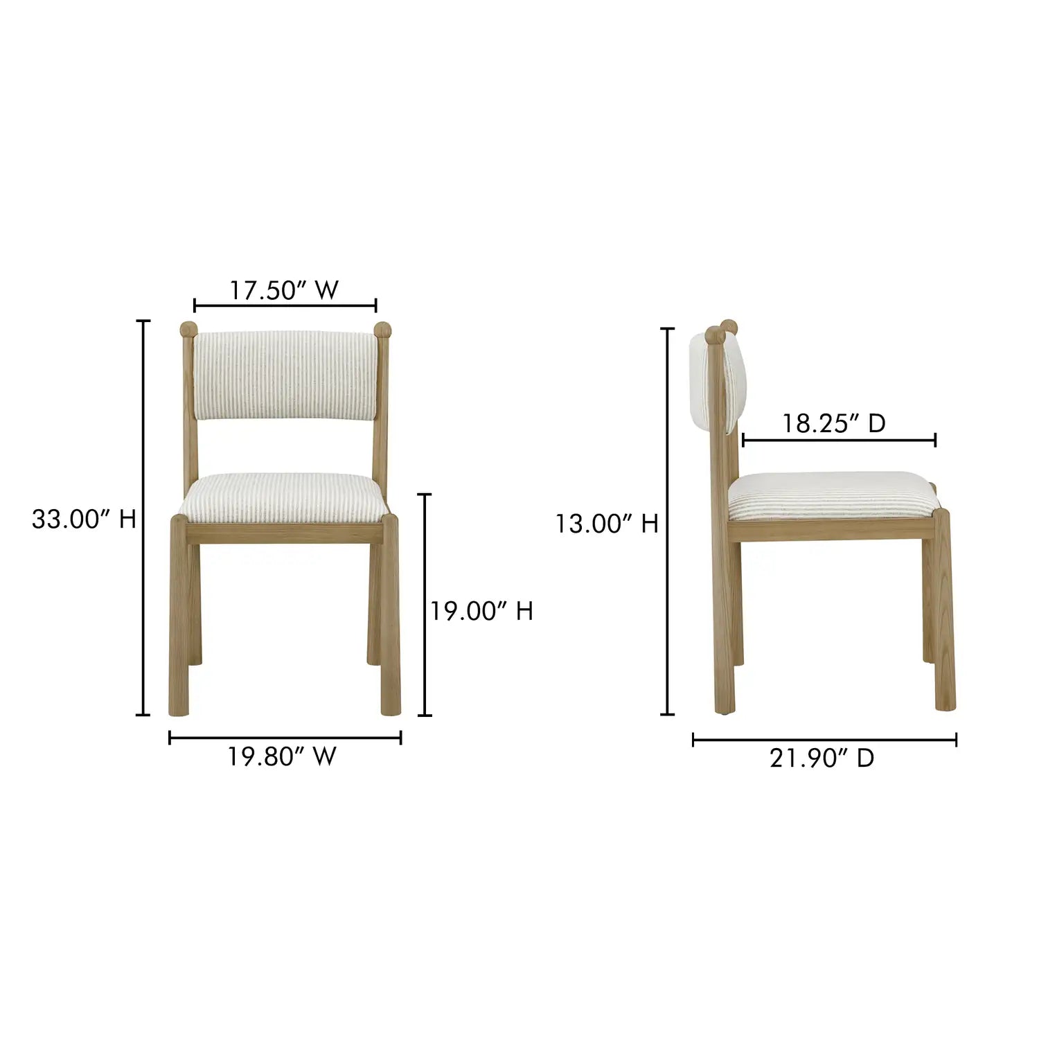 MOES, VILLETTA DINING CHAIRS - SET OF TWO, DINING CHAIRS