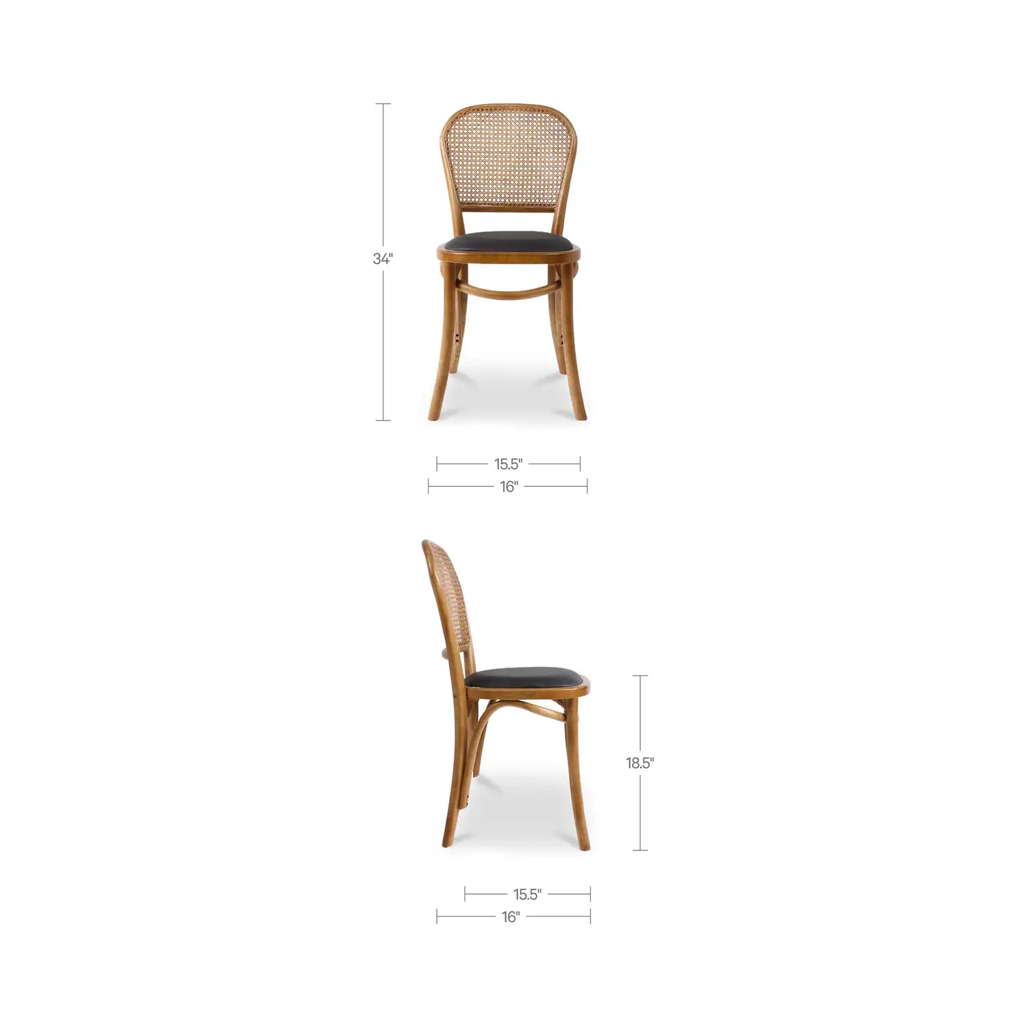 MOES, BEDFORD DINING CHAIRS - SET OF TWO, DINING CHAIRS