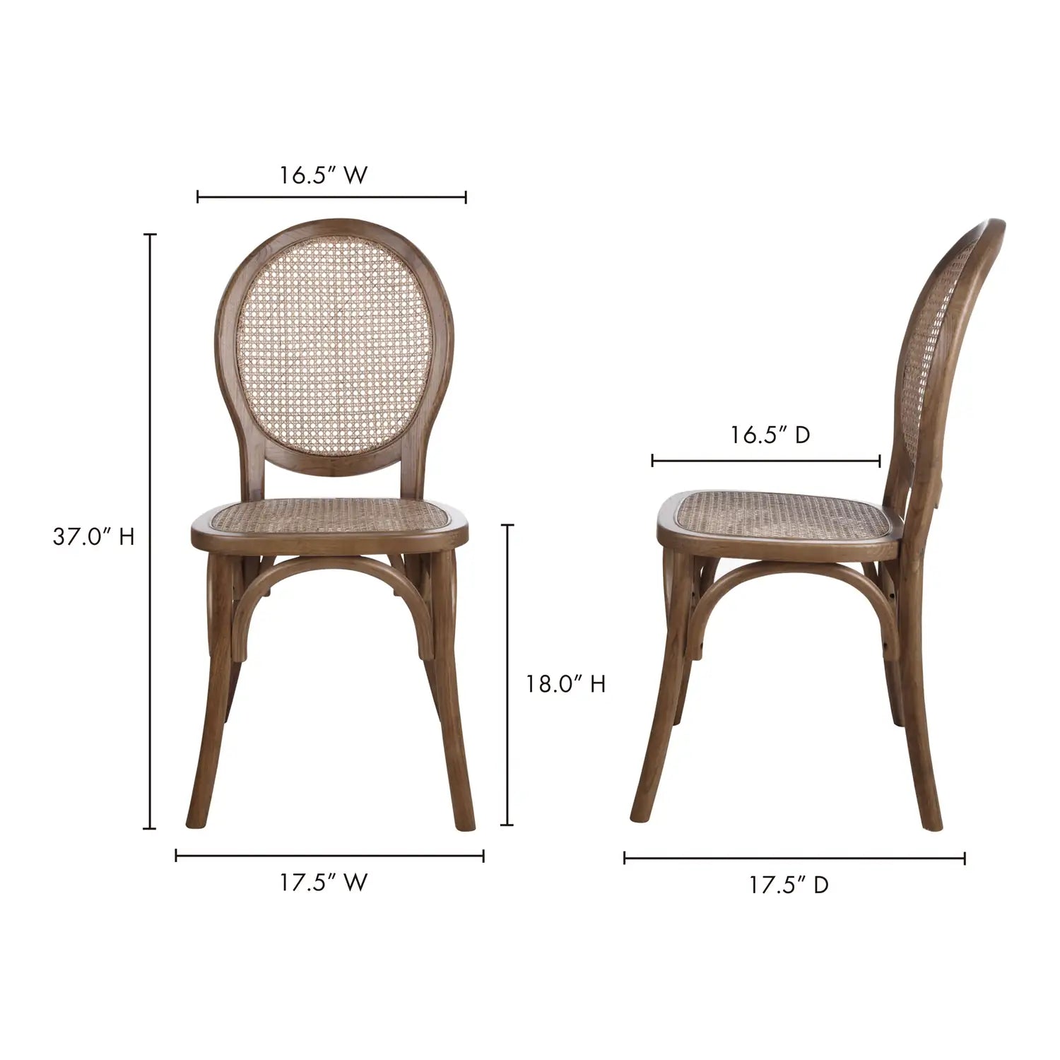 MOES, RIVALTO DINING CHAIRS - SET OF TWO, DINING CHAIRS