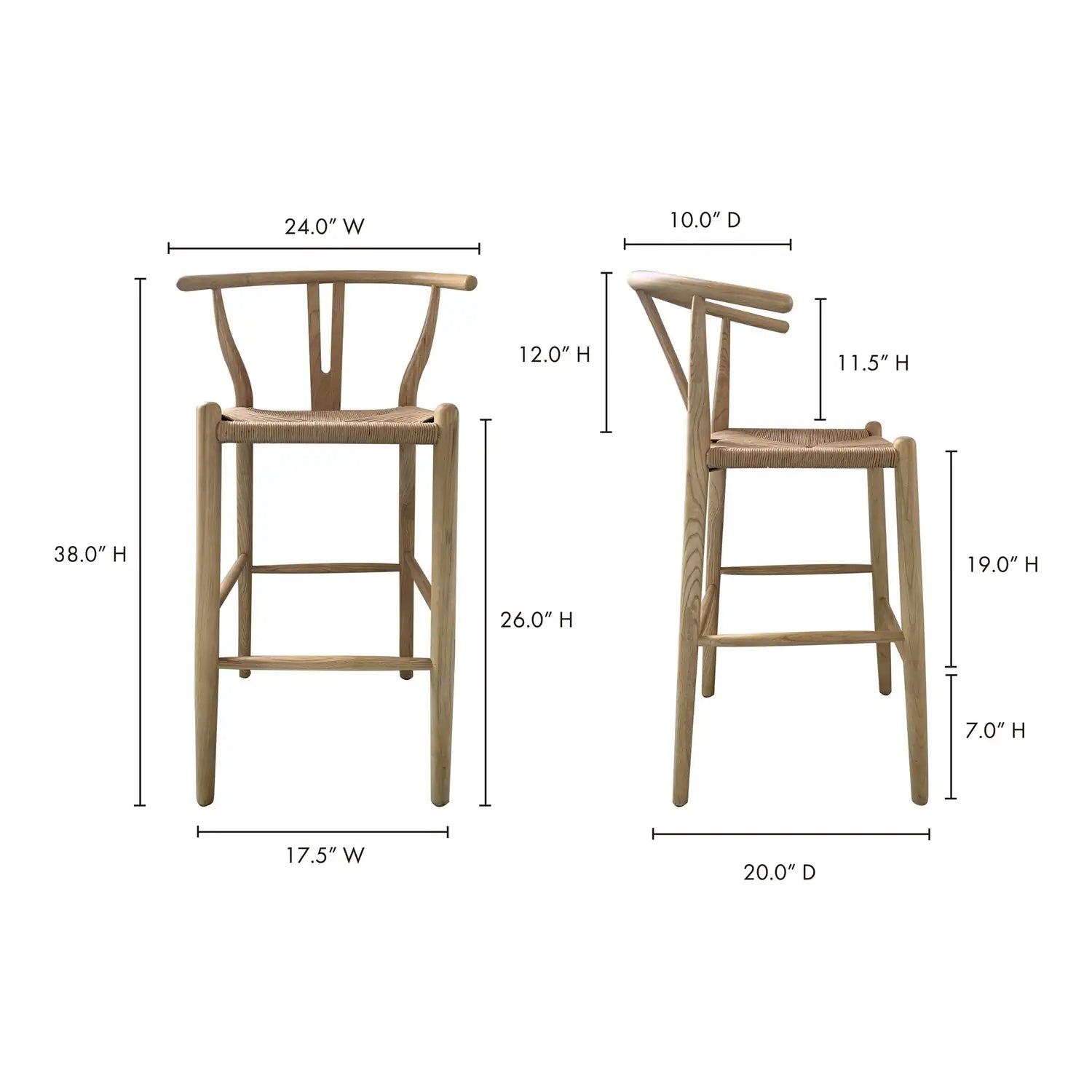 MOES VENTANA COUNTER STOOLS - Bar Stools