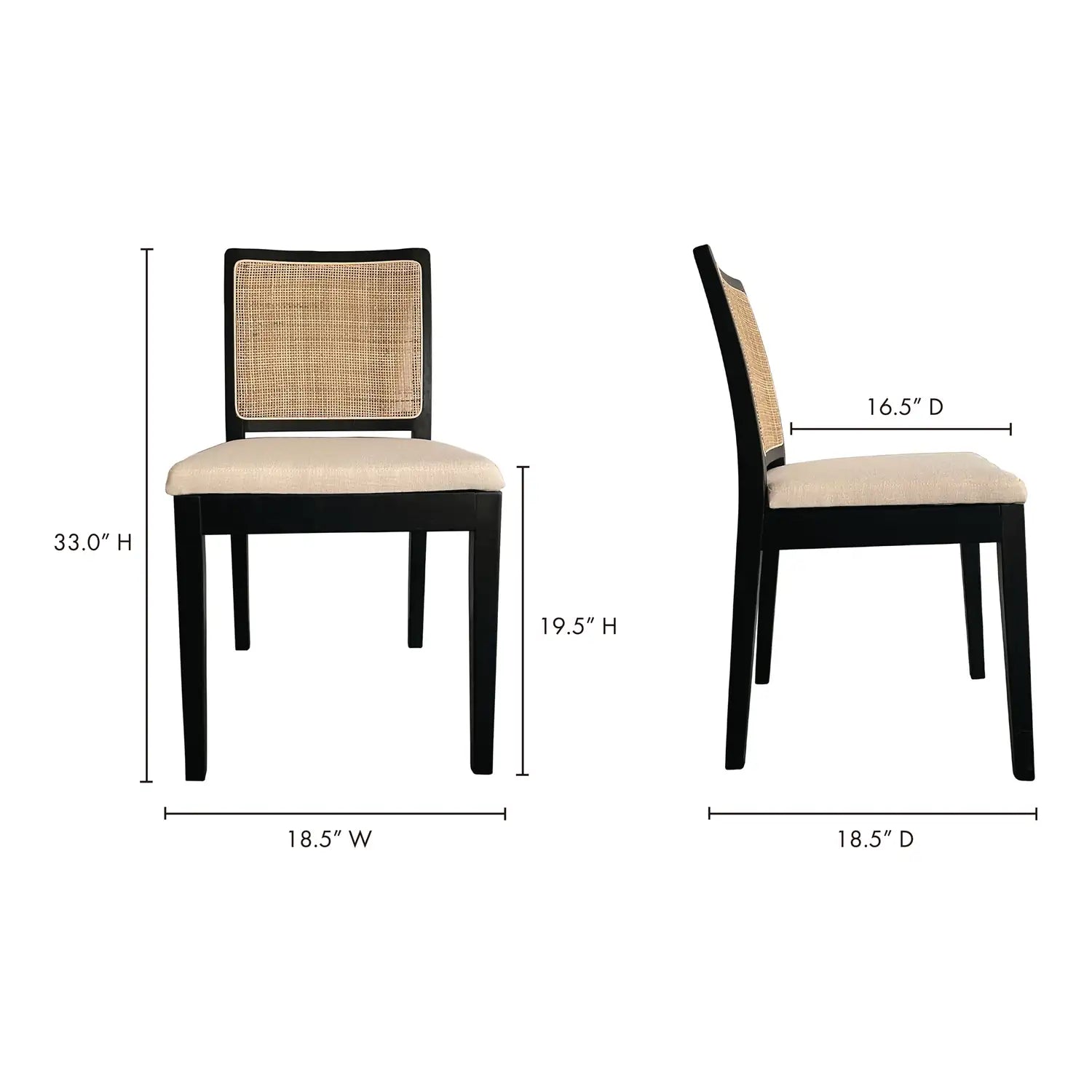 MOES, ORVILLE DINING CHAIRS - SET OF TWO, DINING CHAIRS