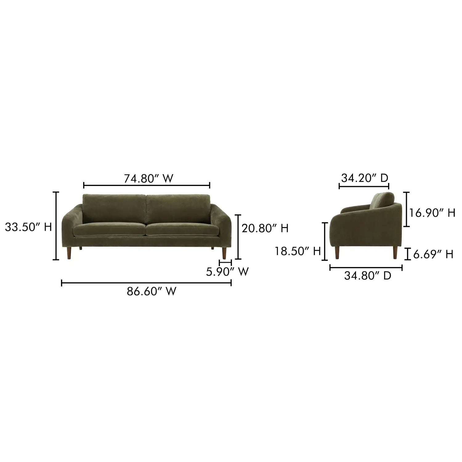 MOES, QUINN SOFAS, SOFA