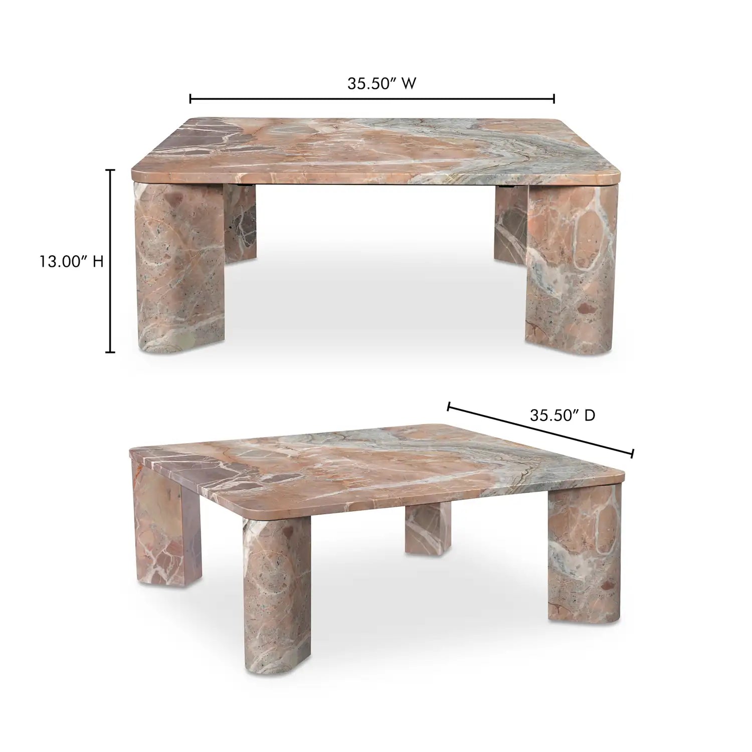 MOES SEGMENT COFFEE TABLES - Coffee