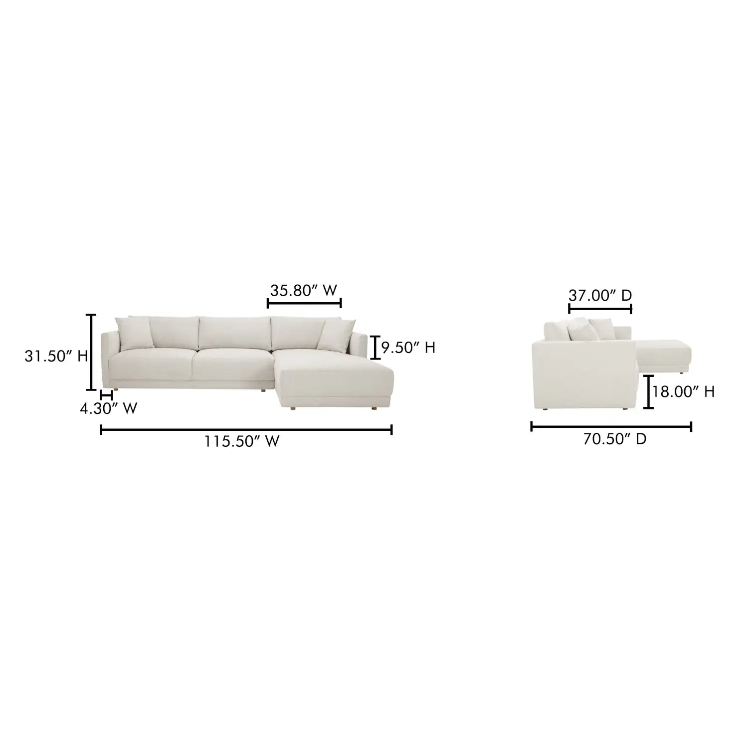 MOES, BRYN SECTIONALS, SOFA