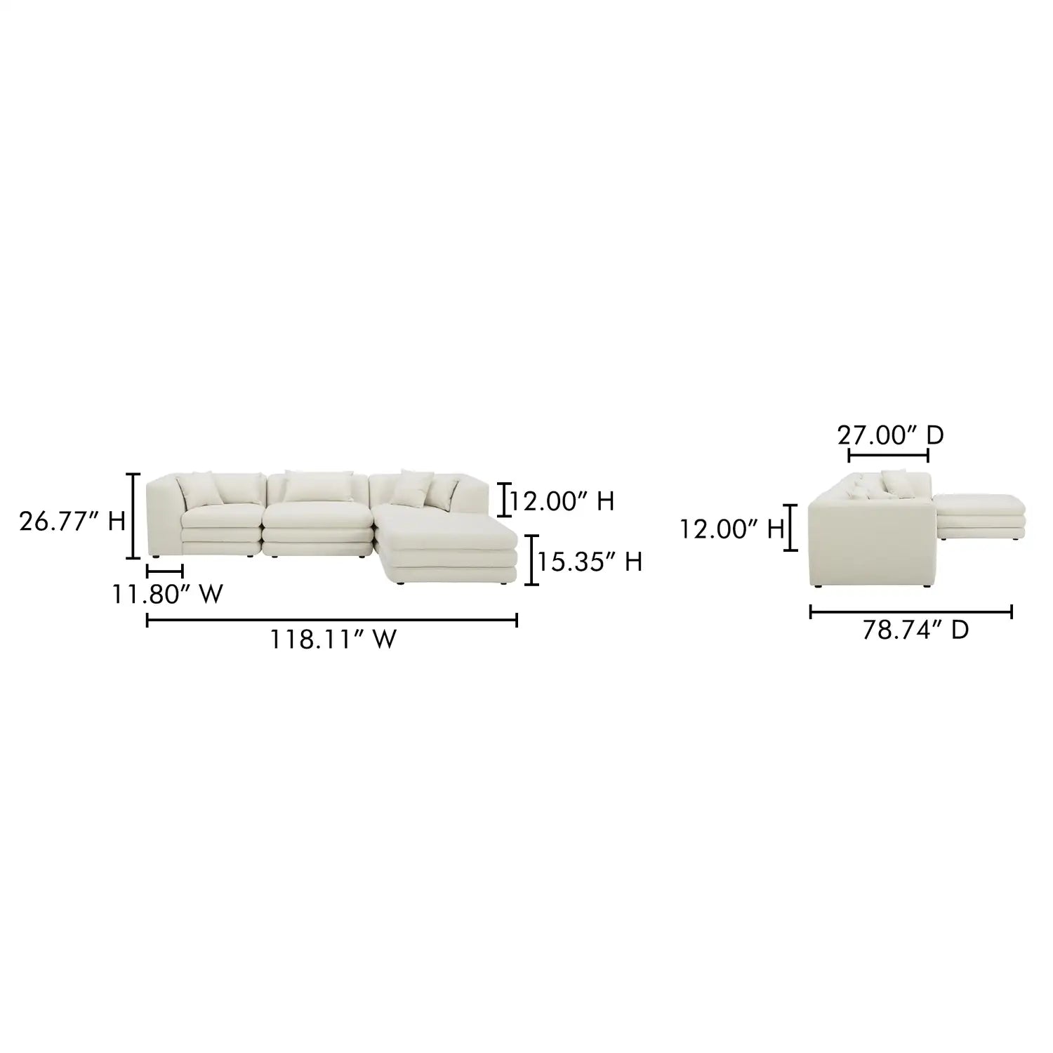 MOES, LOWTIDE MODULAR SECTIONALS, SOFA