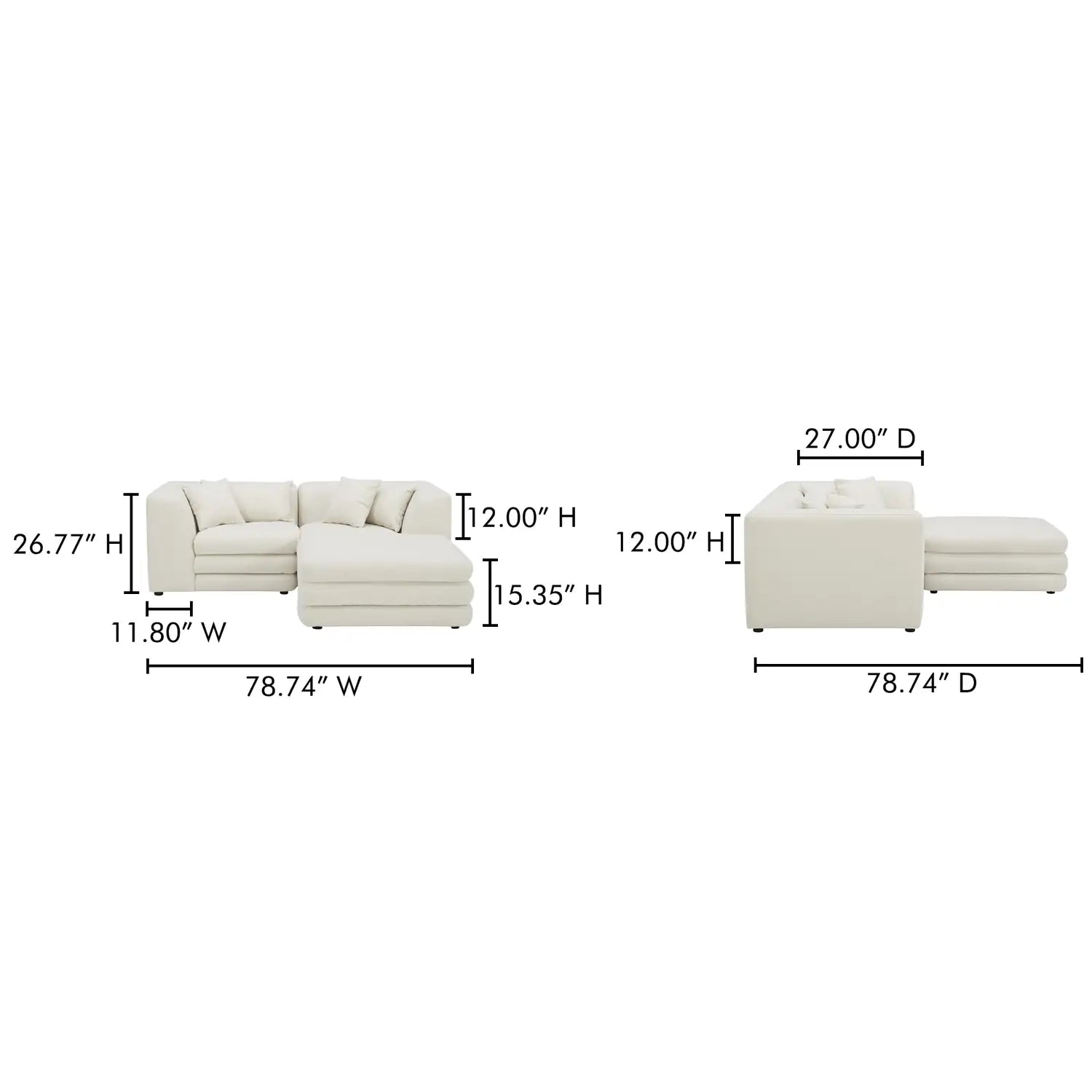 MOES, LOWTIDE MODULAR SECTIONALS, SOFA
