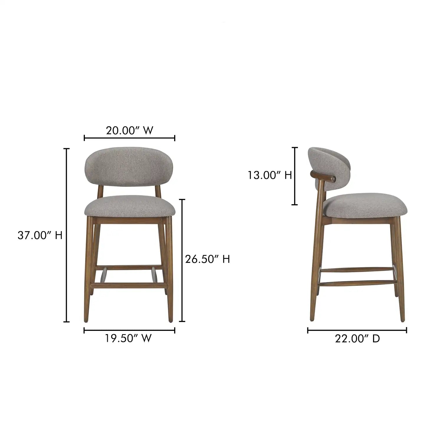 MOES, ELLIE COUNTER STOOLS, BAR STOOLS