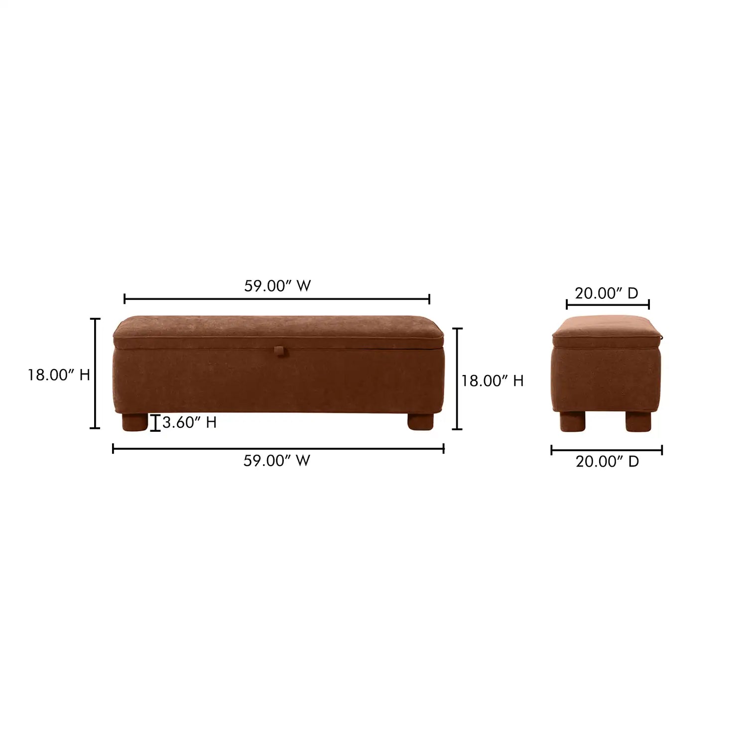 MOES ICHIGO BENCHES - Benches, Ottoman, Stools