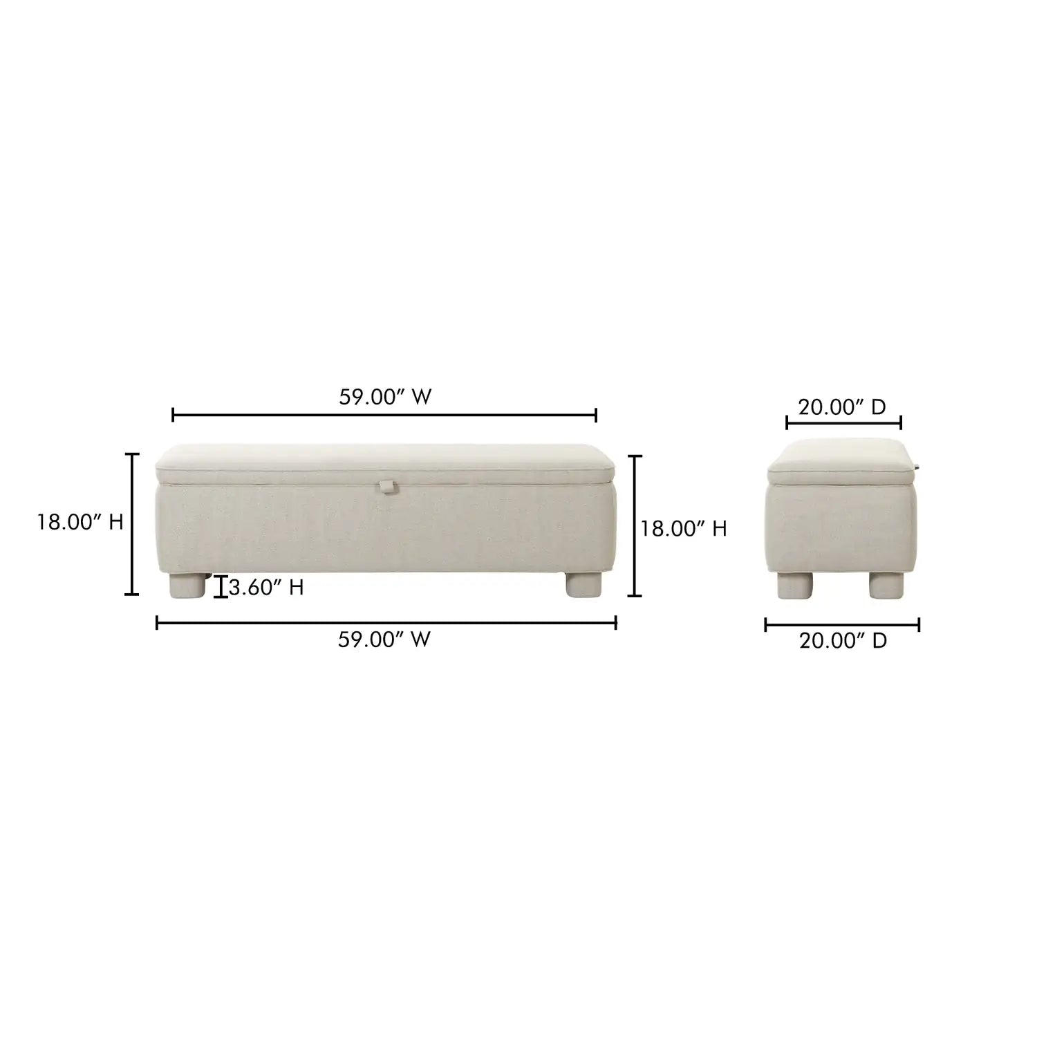 MOES ICHIGO BENCHES - Benches, Ottoman, Stools