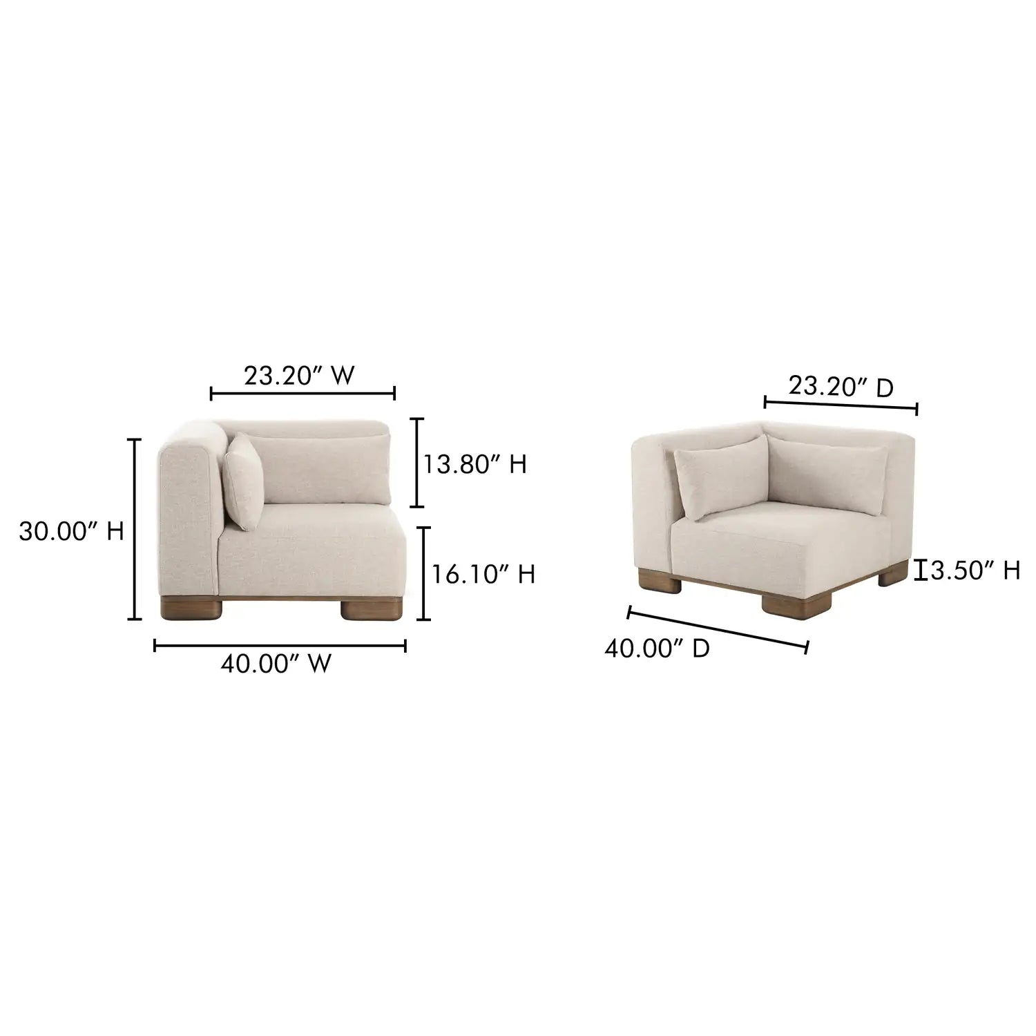 MOES, JUNE CORNER CHAIRS, LOUNGE