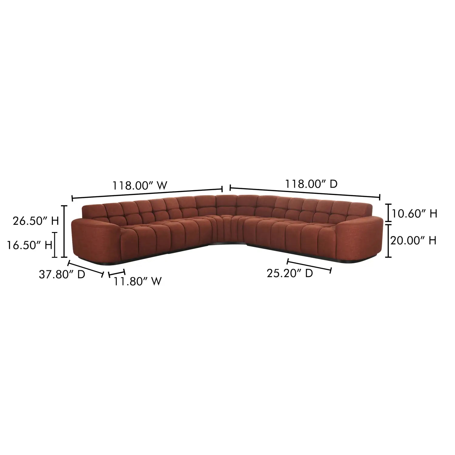MOES, ROMAN SECTIONALS, SOFA