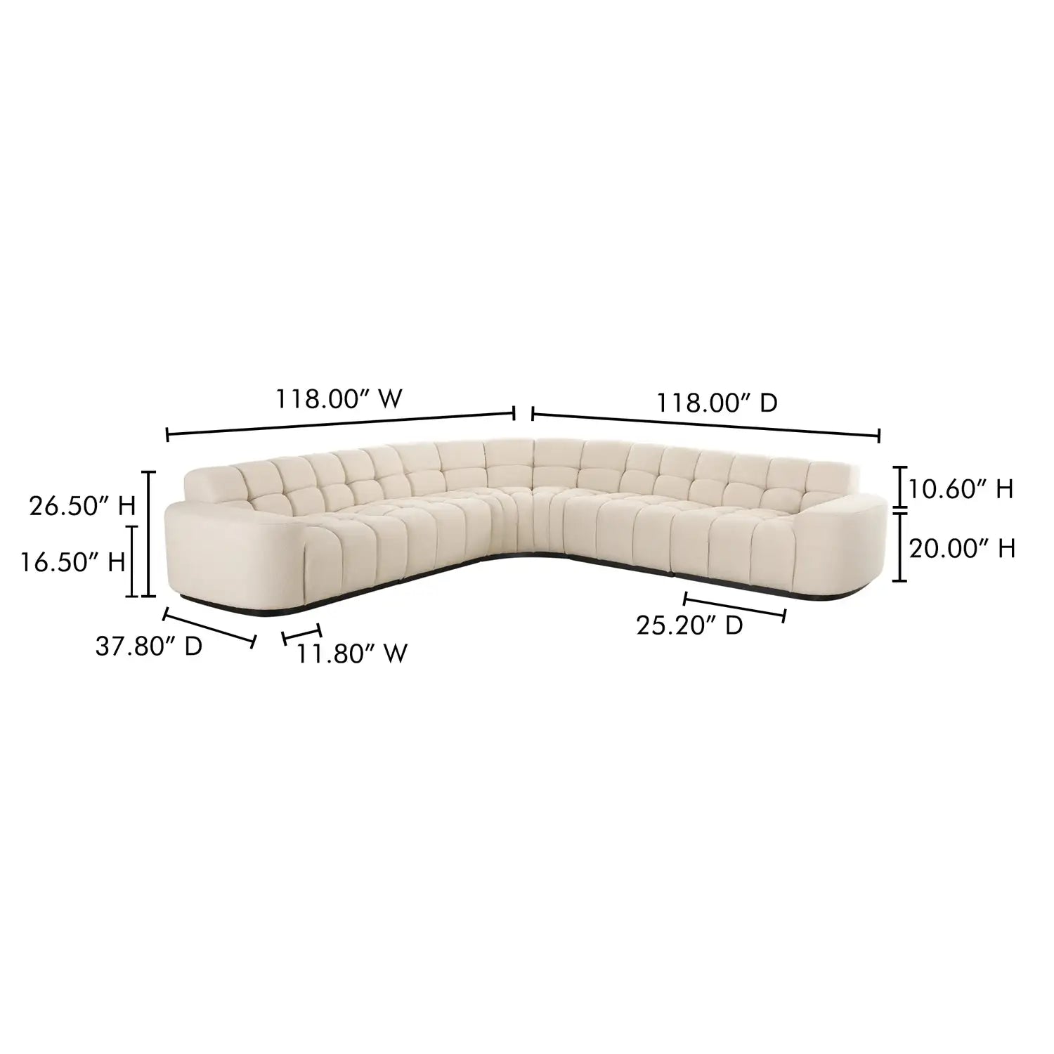 MOES, ROMAN SECTIONALS, SOFA