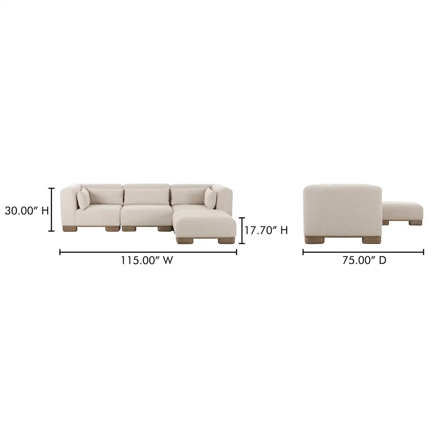 MOES, JUNE MODULAR SECTIONALS, SOFA