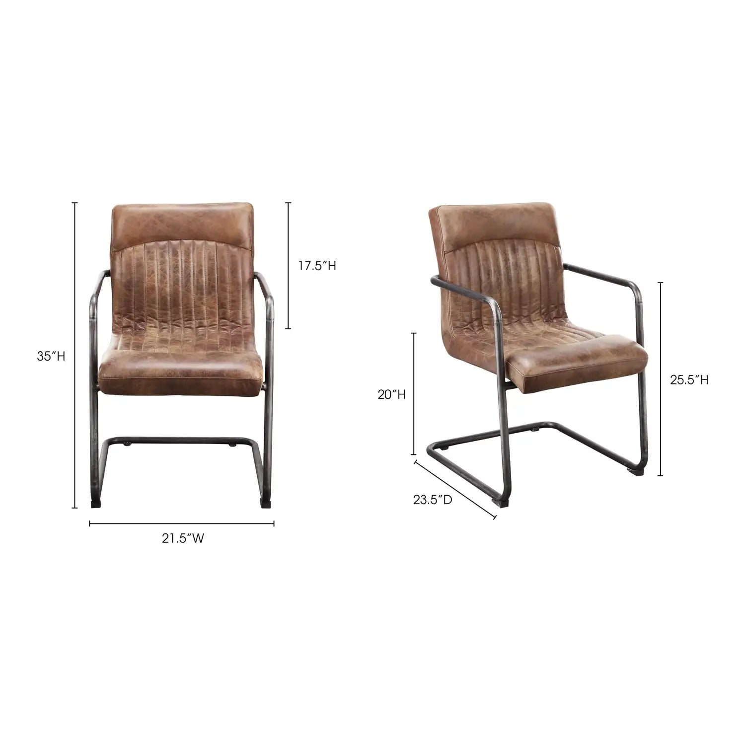 MOES, ANSEL DINING CHAIRS - SET OF TWO, DINING CHAIRS