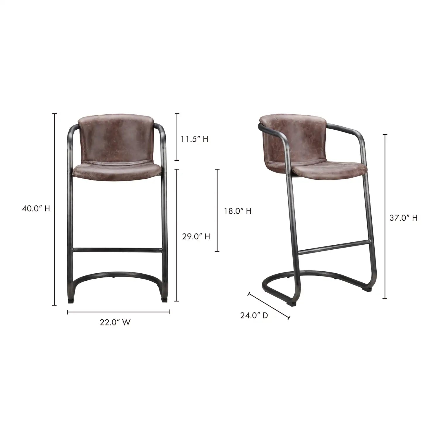 MOES, FREEMAN BAR STOOLS - SET OF TWO, BAR STOOLS