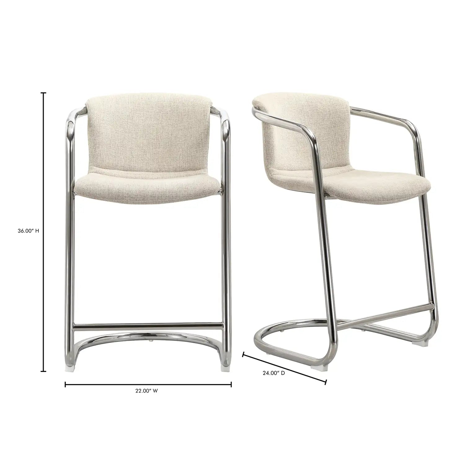 MOES, FREEMAN COUNTER STOOLS - SET OF TWO, BAR STOOLS