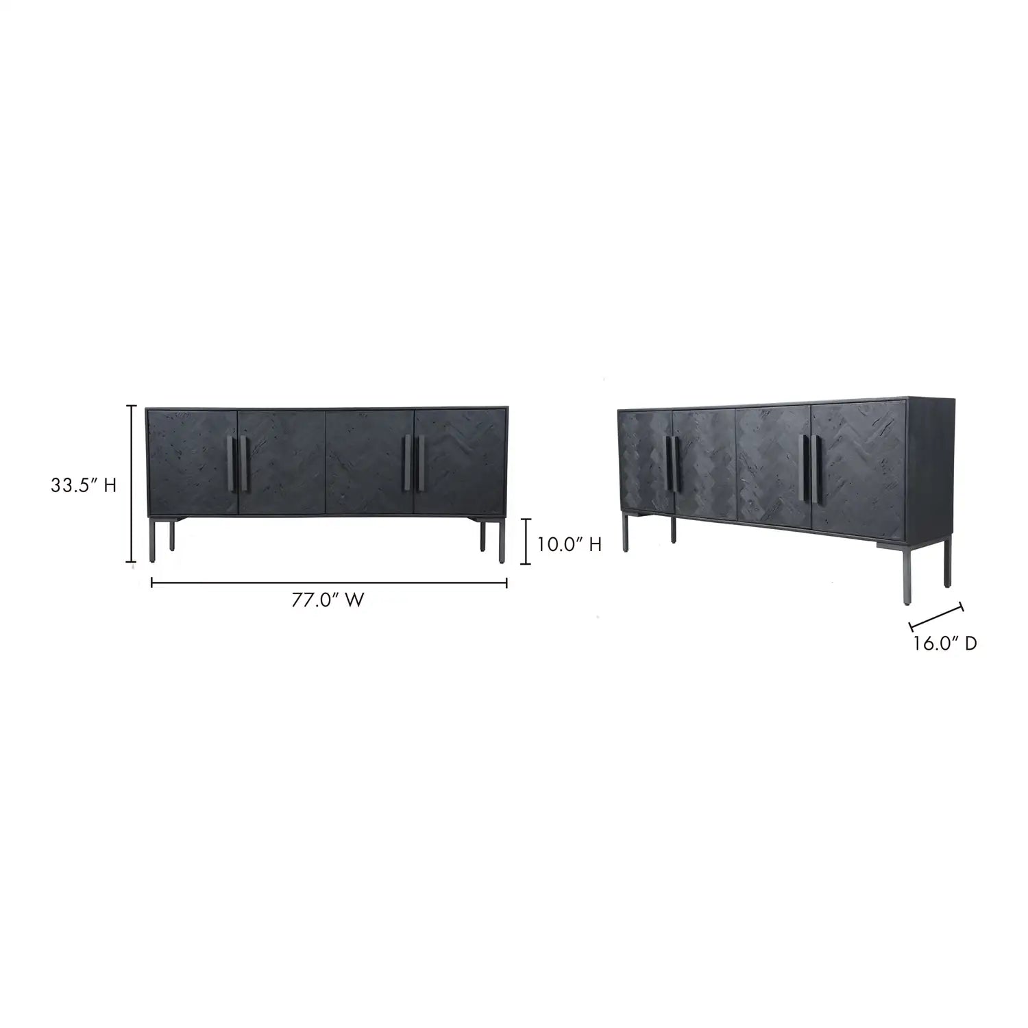 MOES FISHBONE SIDEBOARDS - Cabinets & Bar