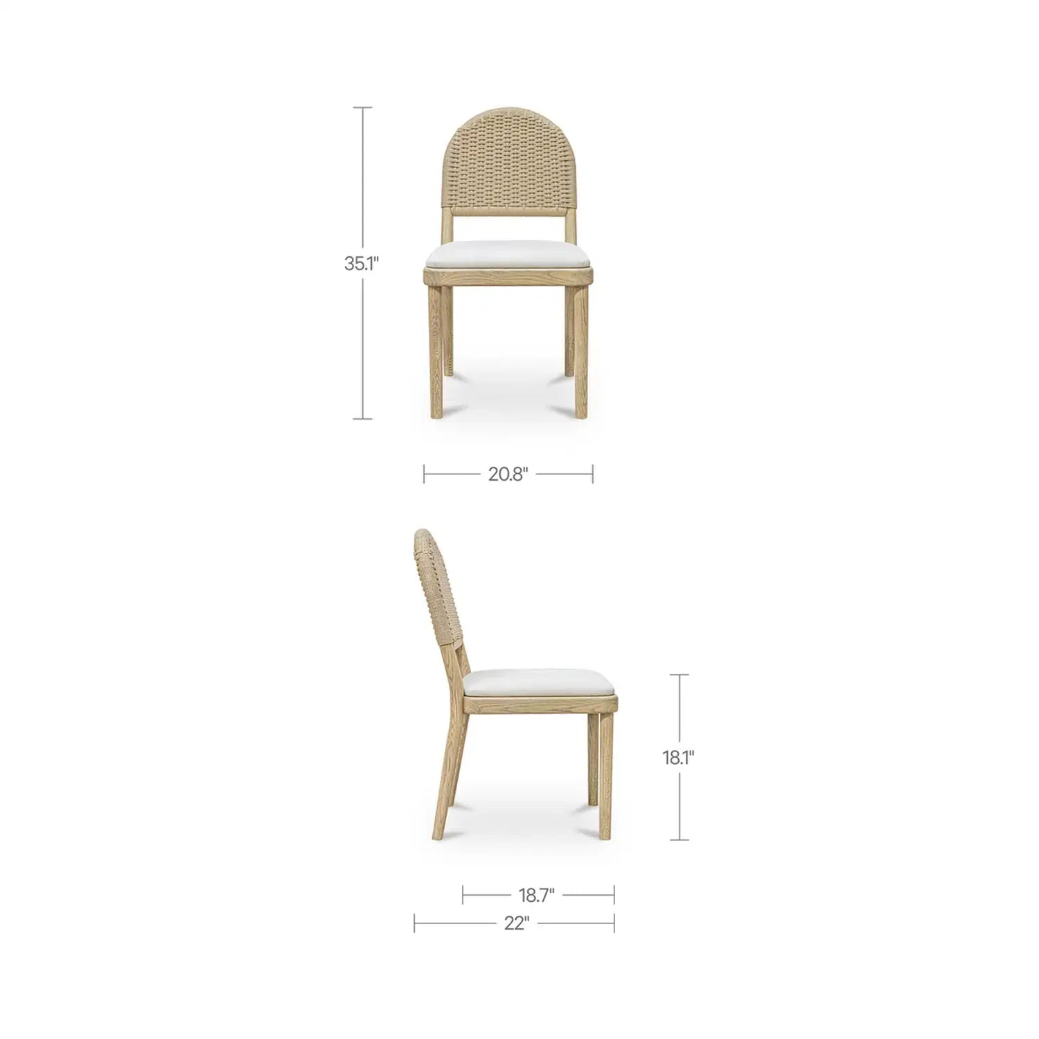 MOES, CLAIRE DINING CHAIRS - SET OF TWO, DINING CHAIRS