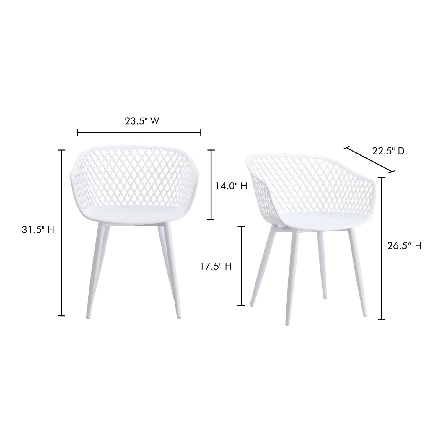 MOES PIAZZA OUTDOOR CHAIRS - SET OF TWO - Outdoor Seating