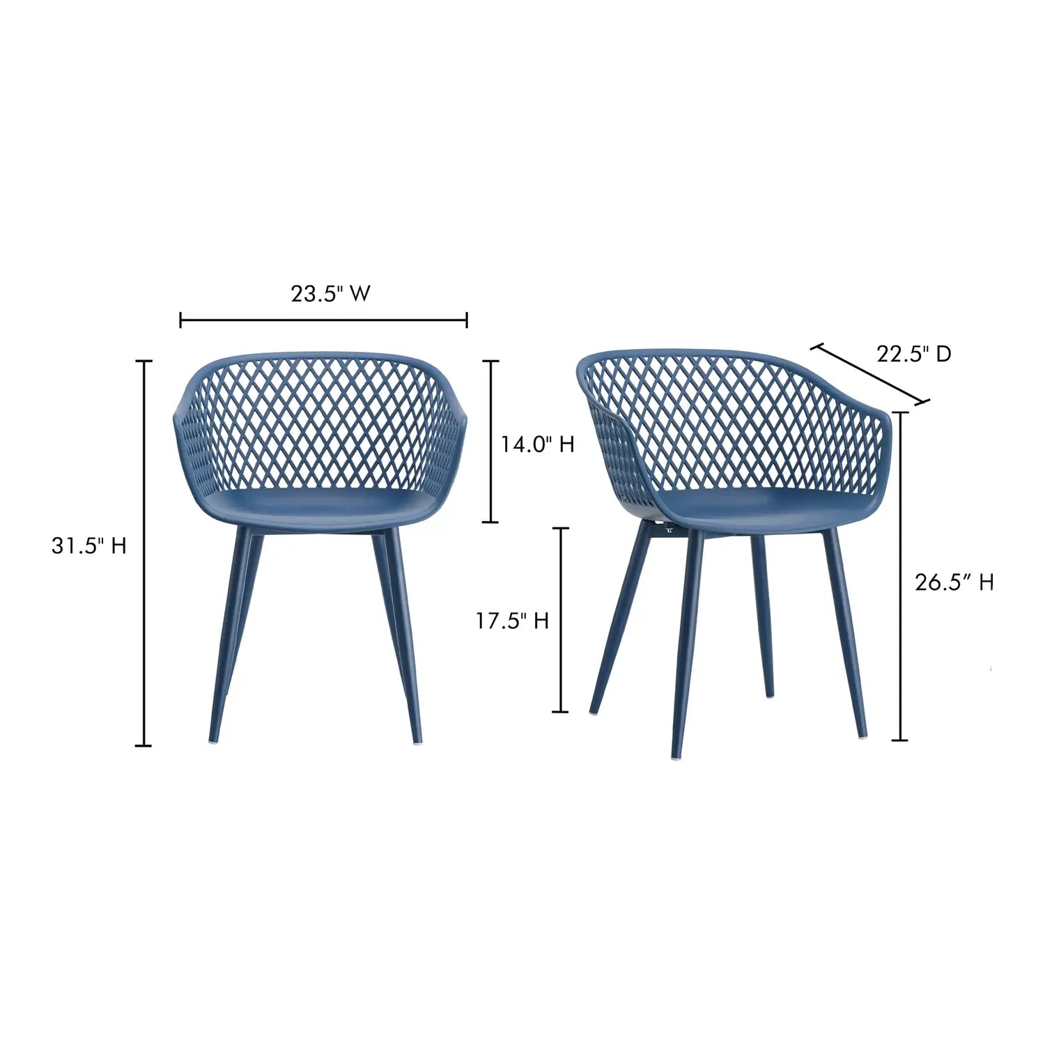 MOES PIAZZA OUTDOOR CHAIRS - SET OF TWO - Outdoor Seating