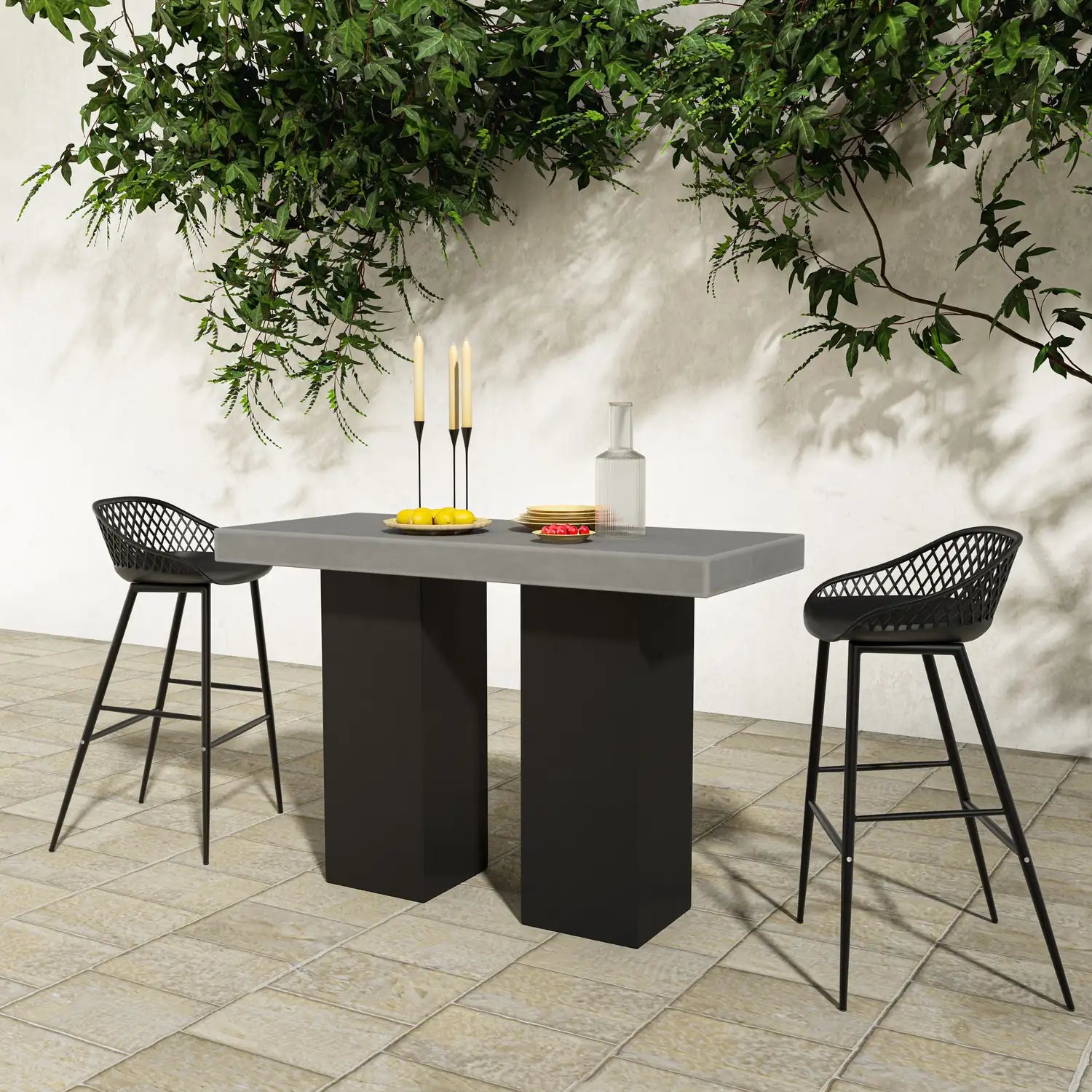 MOES PIAZZA OUTDOOR STOOLS - SET OF TWO - Outdoor Seating